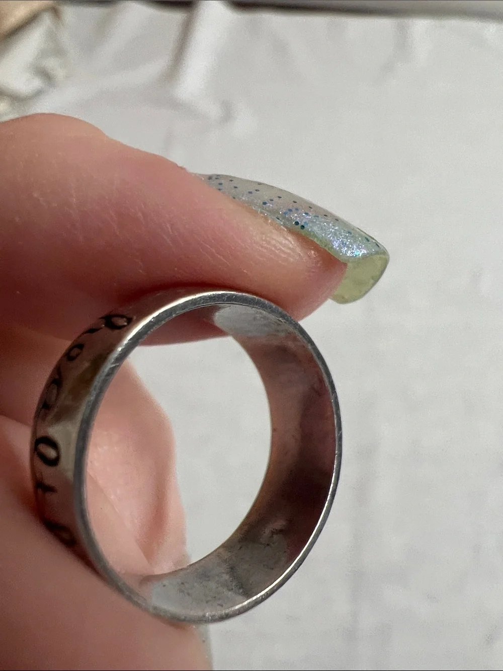🌞 Engraved 925 Sterling Silver 'Health Wealth Happiness' Ring